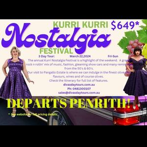 This tour departs from Penrith. Reservations are available online or give us a call on 0481 300 107.